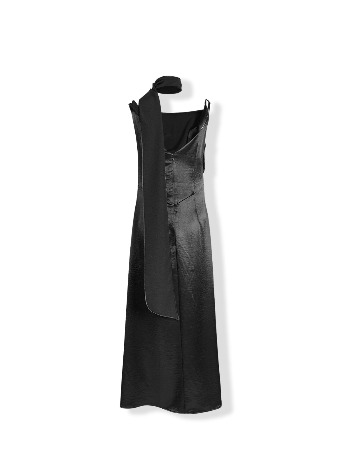ASOBIO Satin Cowl Midi Dress