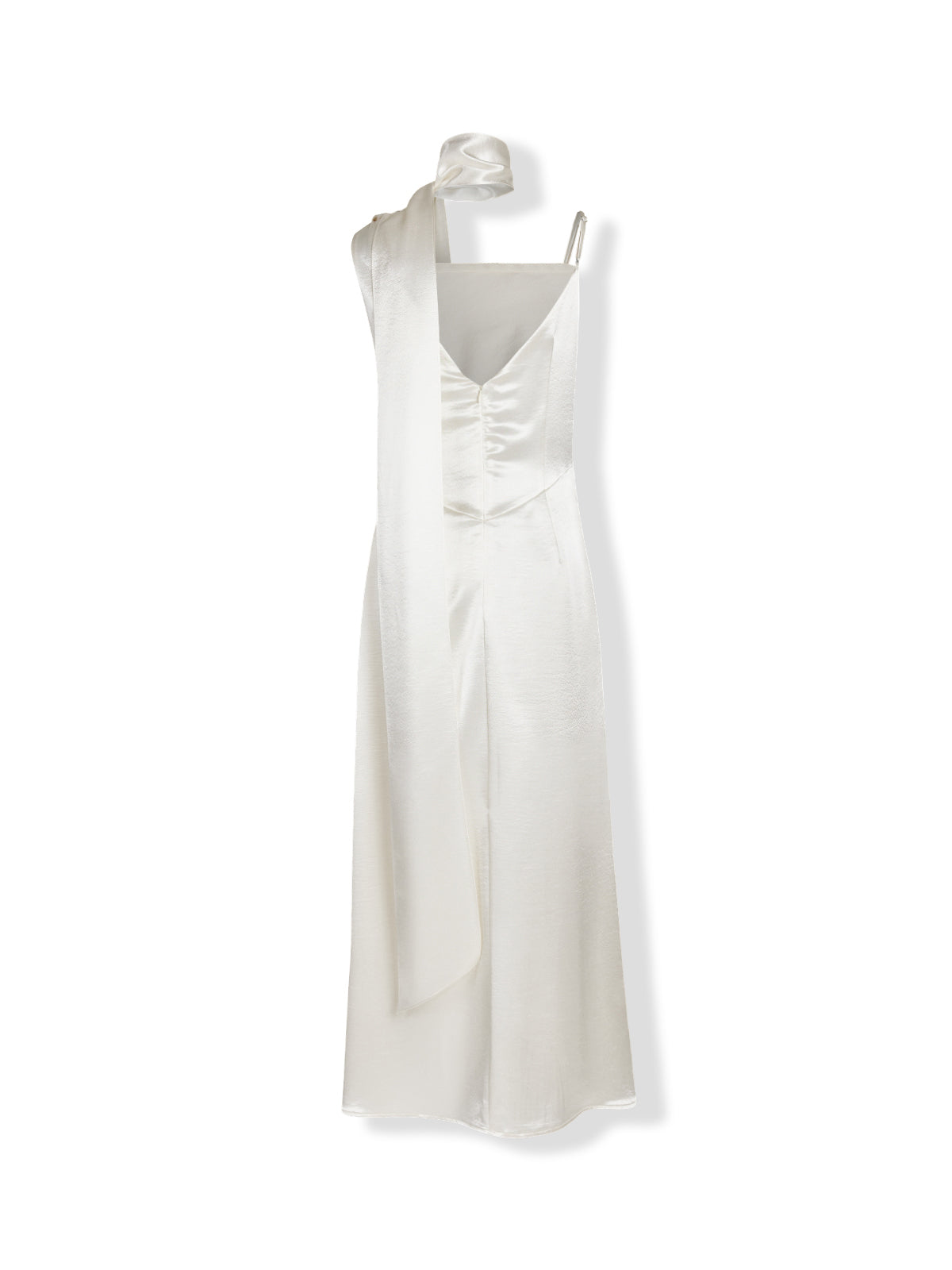 ASOBIO Satin Cowl Midi Dress