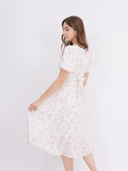 Romantic Bubble Sleeve Swing Dress