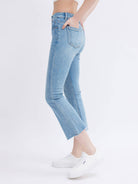 Light Wash Flare Leg Jean