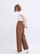 High-Waist Wide-Leg Casual Trousers