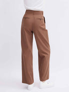 High-Waist Wide-Leg Casual Trousers