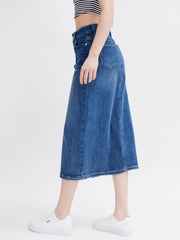 Split Denim Skirt