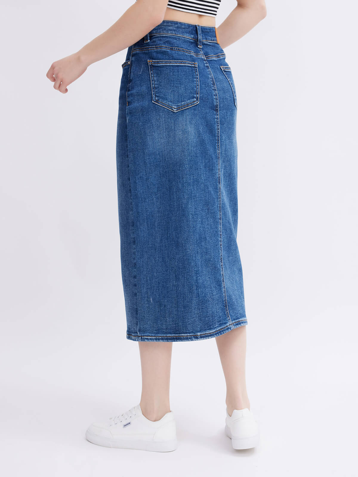 ASOBIO Long Denim Skirt