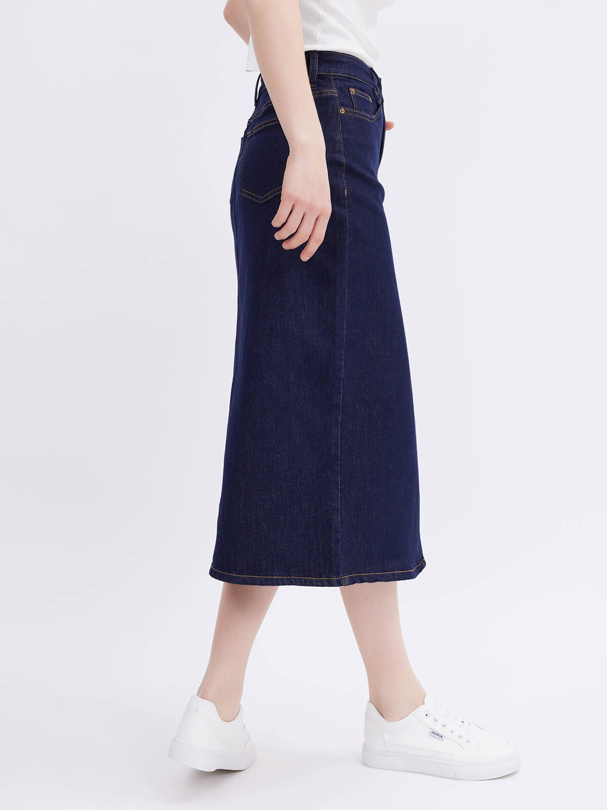 Dark Wash Straight Skirt