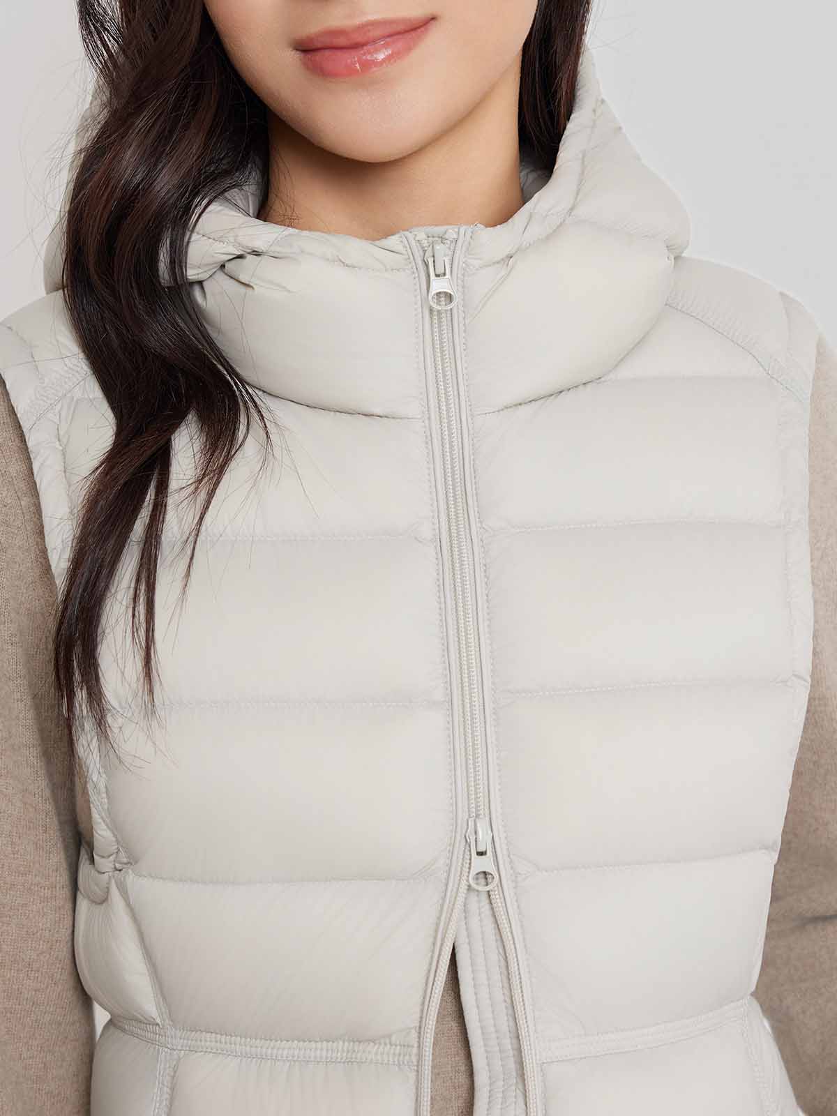 ASOBIO Lightweight Premium Down Puffer Hooded Vest