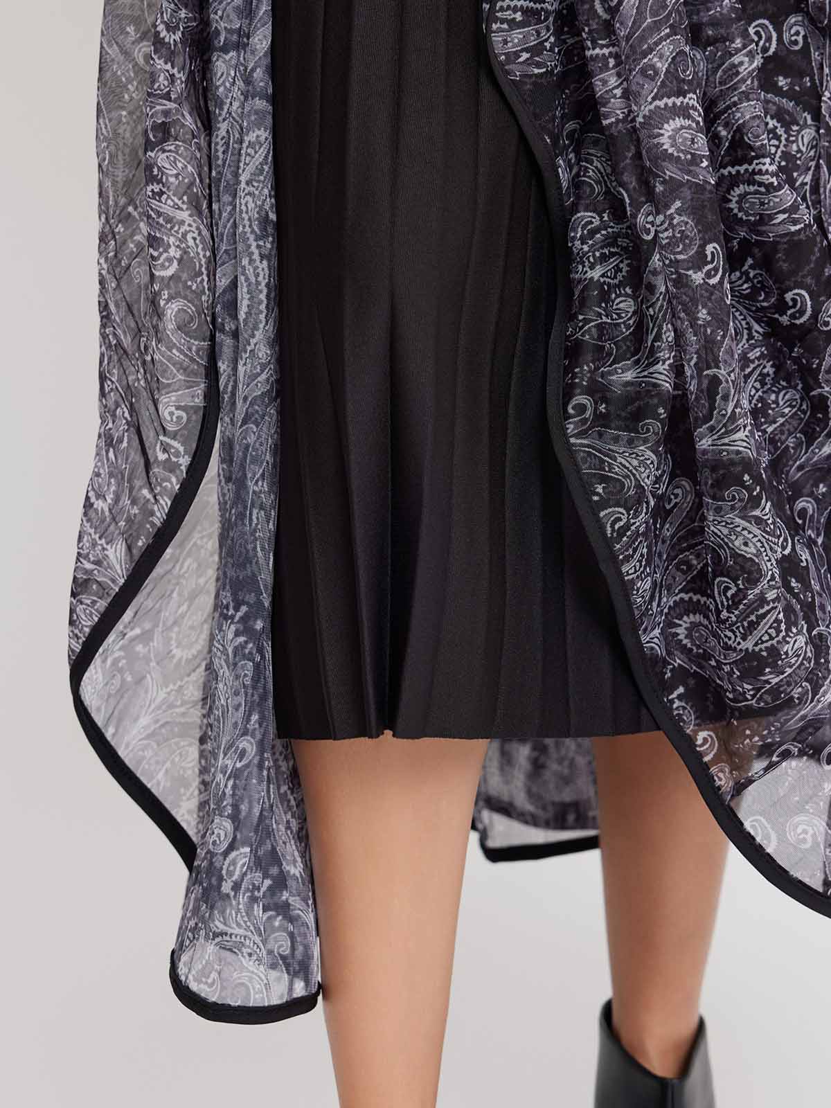 ASOBIO Paisley Pleated Maxi Skirt