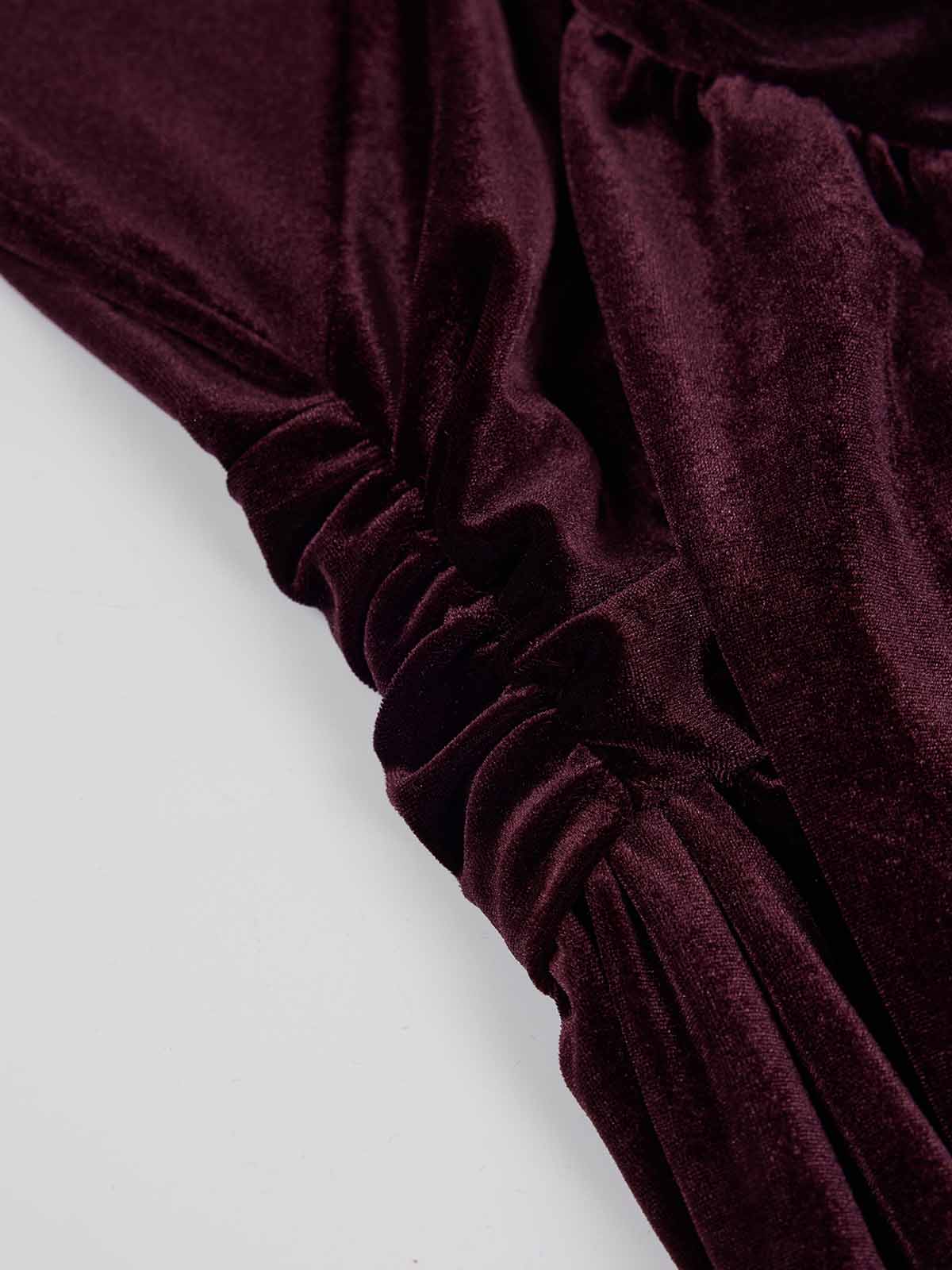 ASOBIO Velvet Twist-Front Maxi Dress