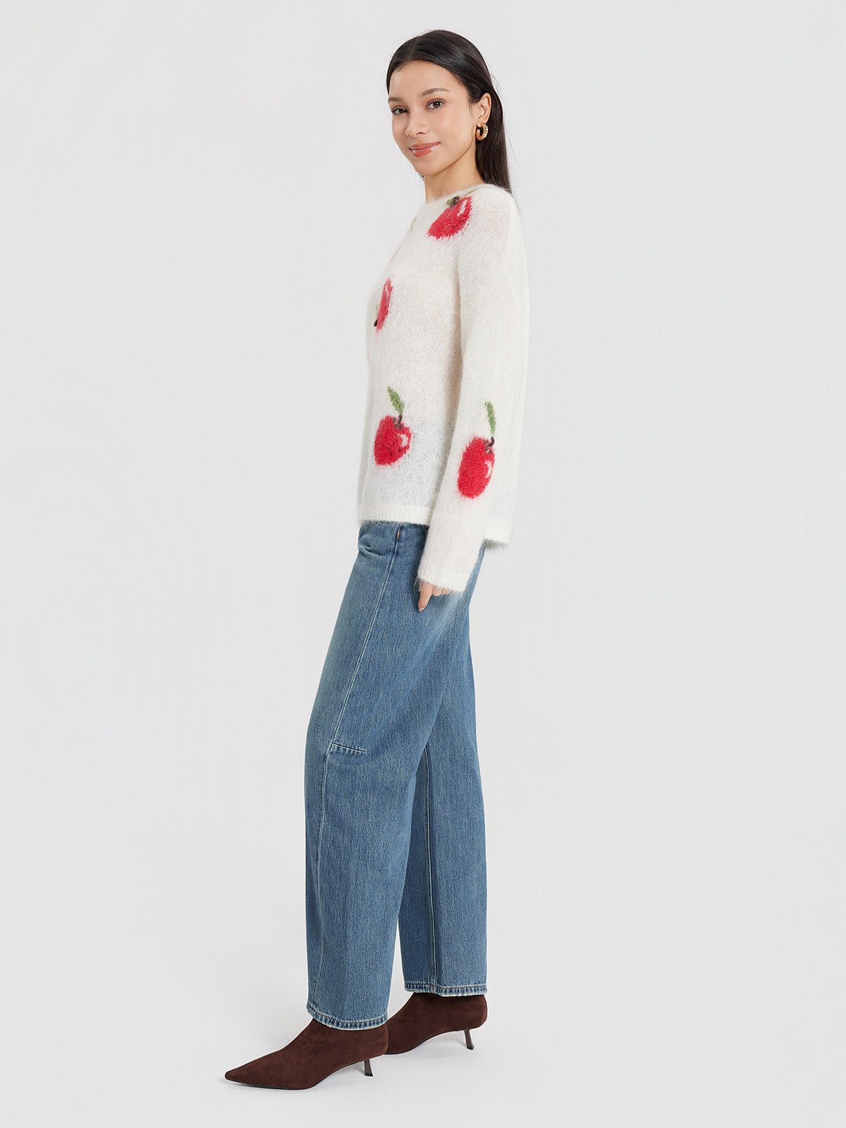 ASOBIO Mohair-Blend Pullover Sweater