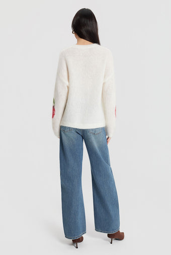 ASOBIO Mohair-Blend Pullover Sweater