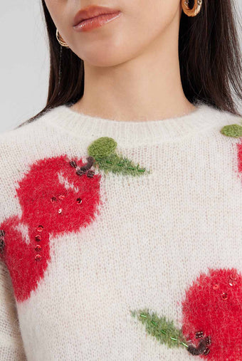 ASOBIO Mohair-Blend Pullover Sweater