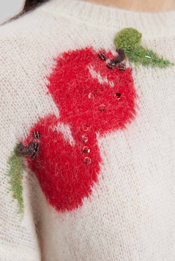 ASOBIO Mohair-Blend Pullover Sweater