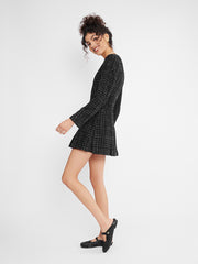 ASOBIO Tweed Mini Dress