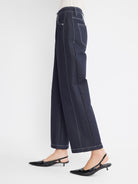 ASOBIO Mid-Rise Wide-Straight Jeans