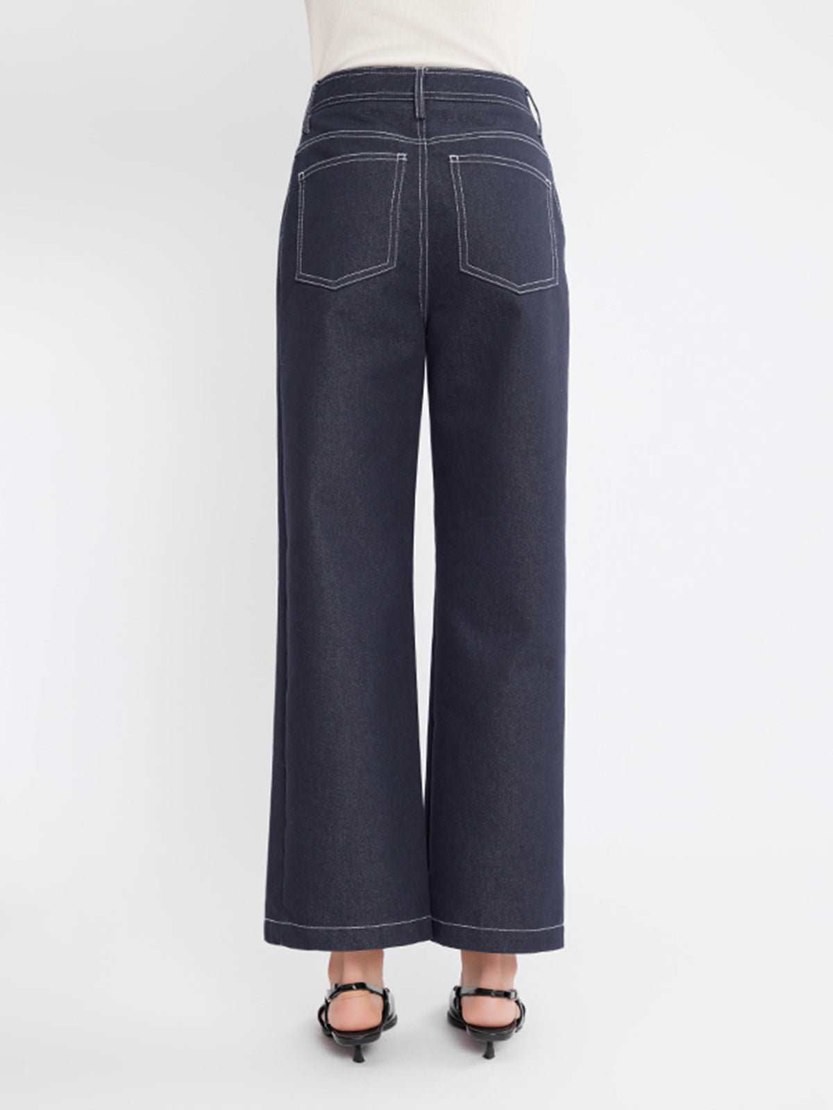 ASOBIO Mid-Rise Wide-Straight Jeans