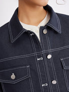 ASOBIO Crop Denim Trucker Jacket