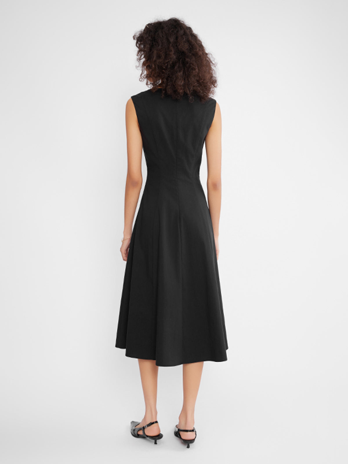 ASOBIO Cap Sleeve A-Line Midi Dress