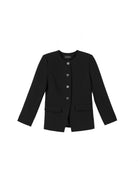 ASOBIO Tailored Round Neck Button-Up Blazer