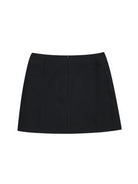 ASOBIO Mid-Rise Slim-Fit H-Line Mini Skirt