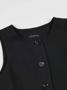 ASOBIO Slim-Fit Crewneck Button-Up Suit Vest