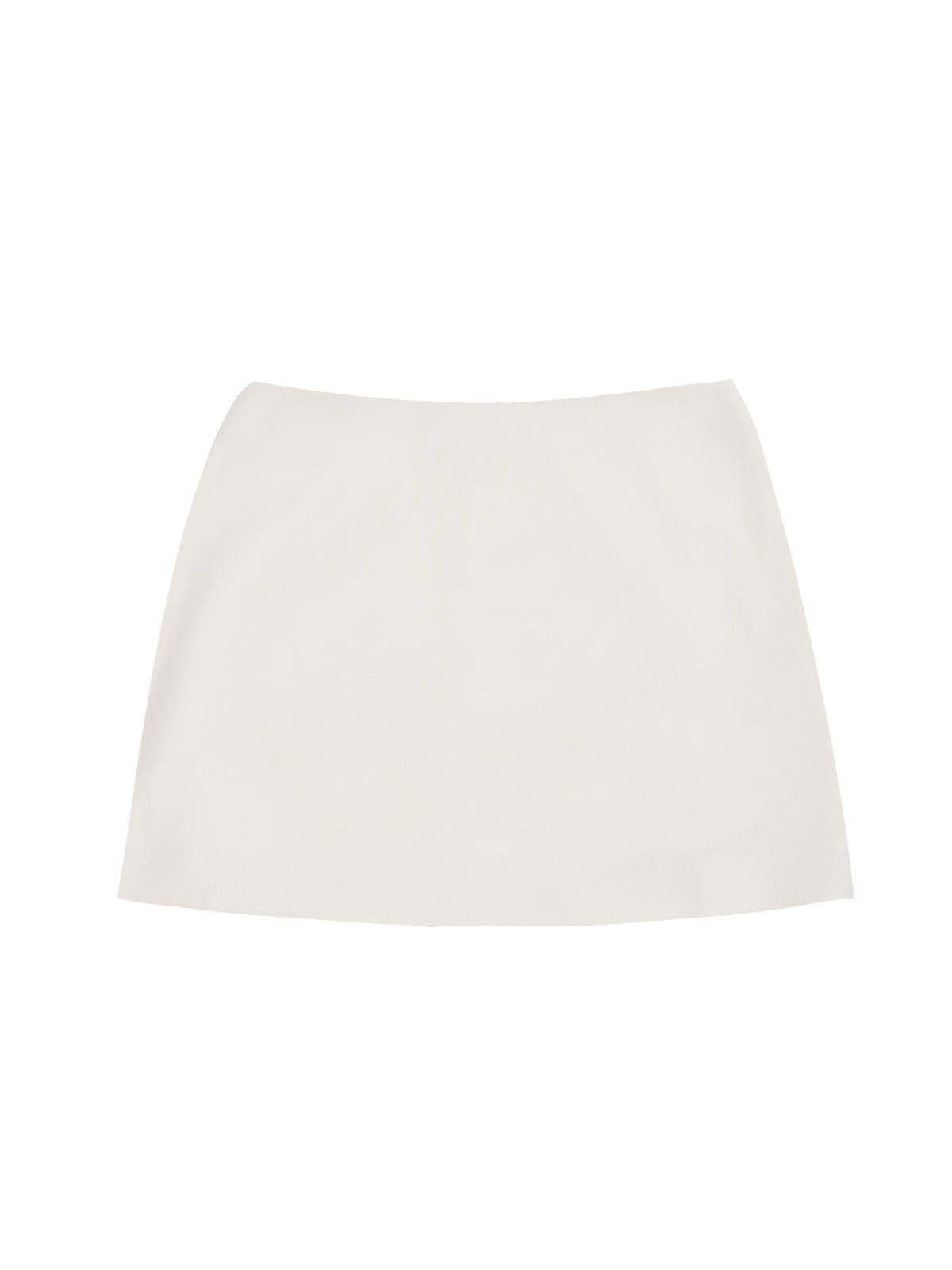 ASOBIO Mid-Rise Slim-Fit H-Line Mini Skirt