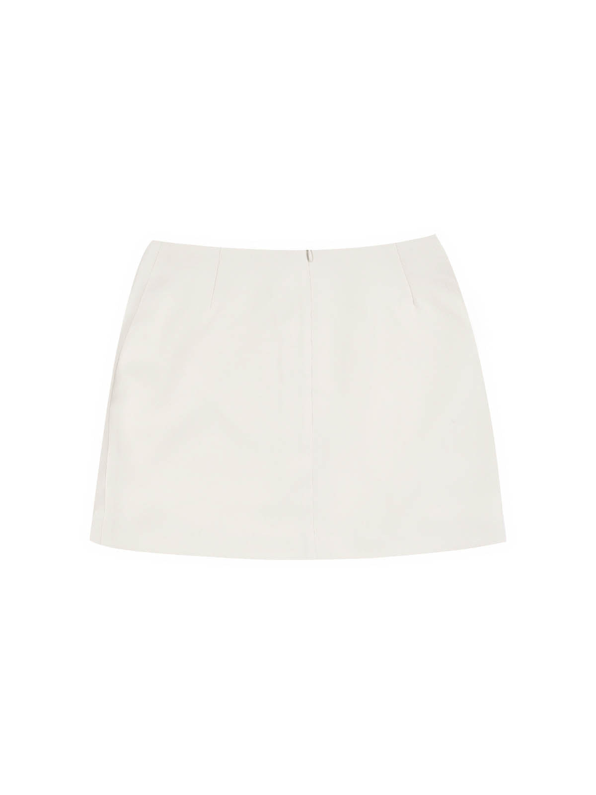 ASOBIO Mid-Rise Slim-Fit H-Line Mini Skirt