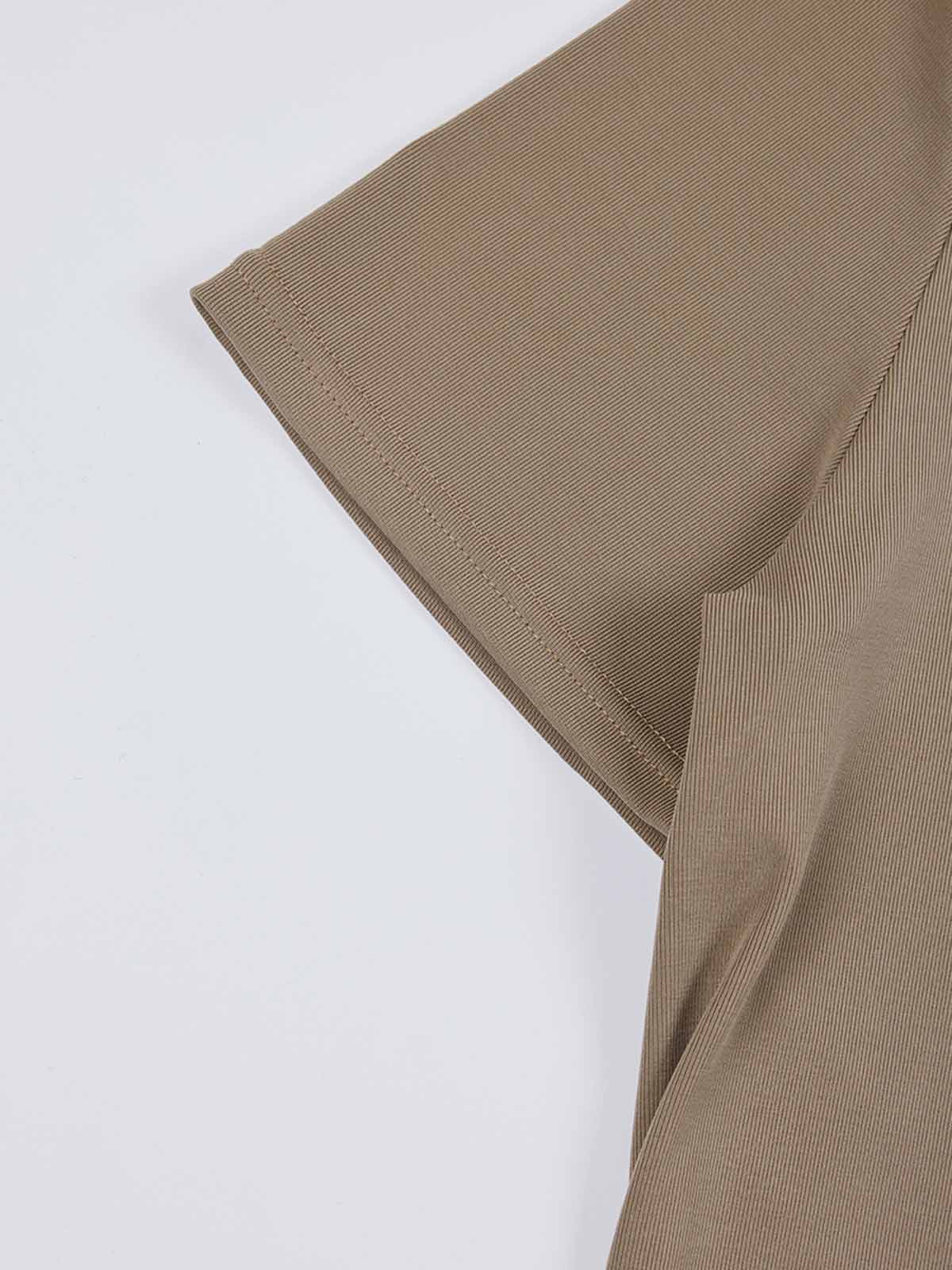 ASOBIO Knitted Short-Sleeve Round Neck T-Shirt