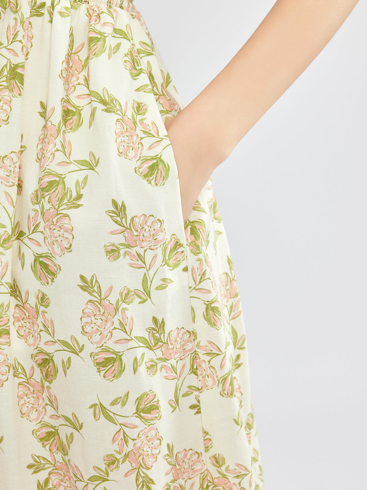 Smocked Maxi Dress with Removable Straps