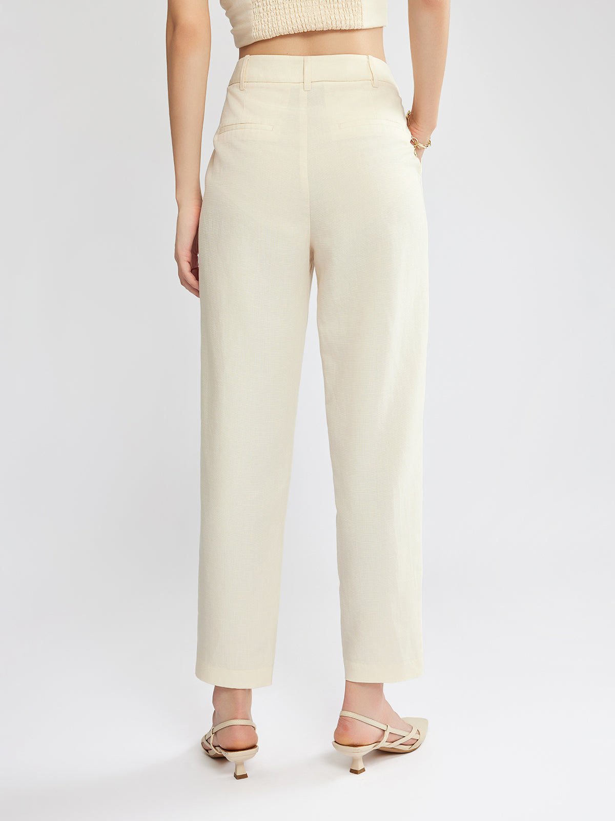 ASOBIO Linen Carrot Pant