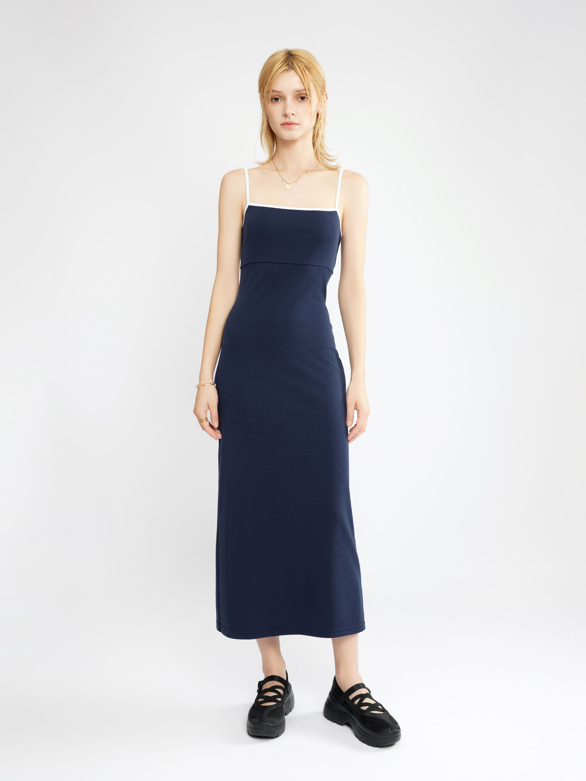  Cutout Linen Midi Dress