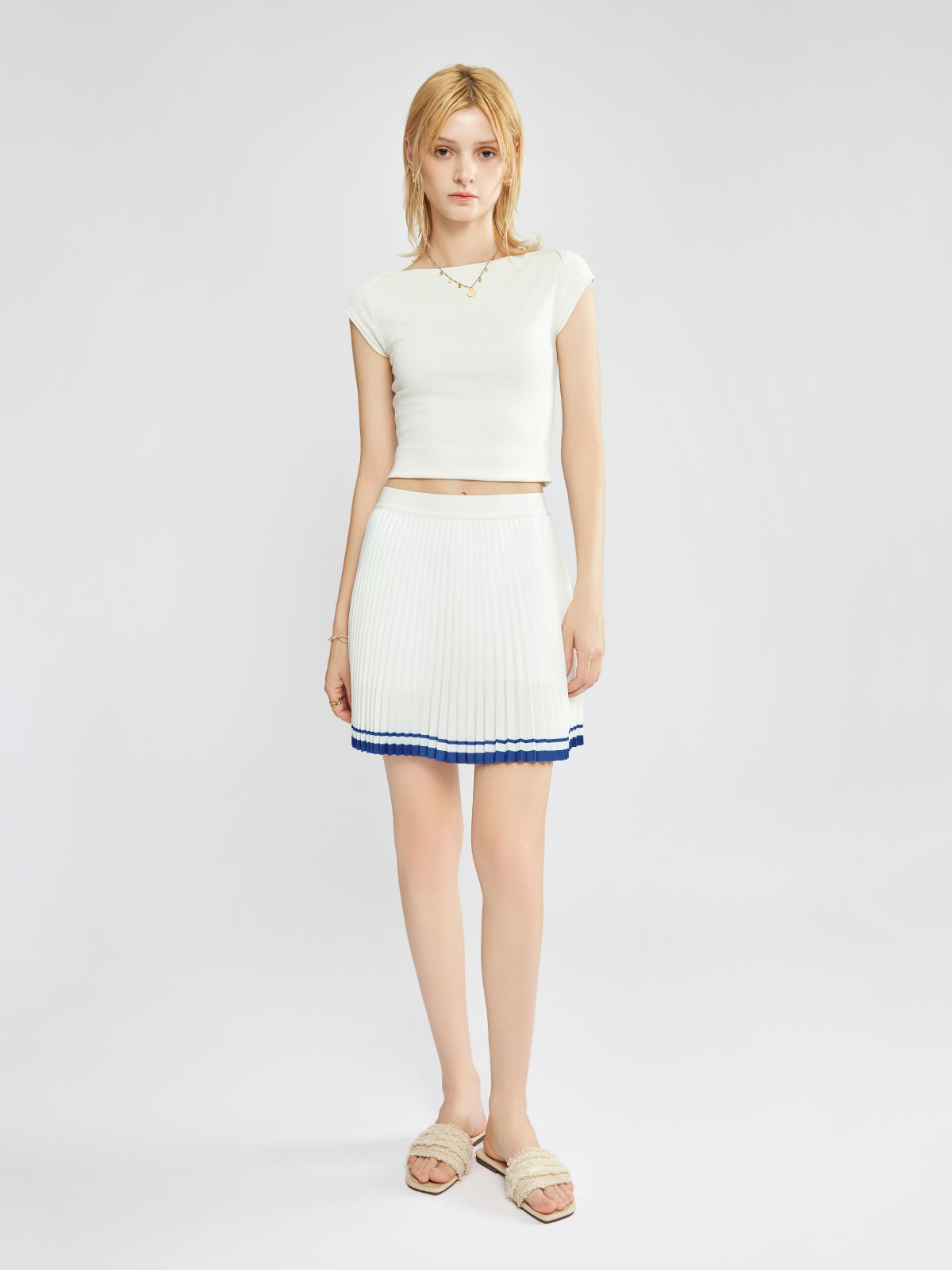 Pleated Mini Skirt