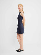100% Linen Faux-Wrap Mini Dress