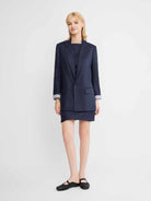 100% Linen Faux-Wrap Mini Dress