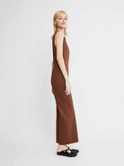 ASOBIO Sleeveless Knot-Neck Knit Jumpsuit