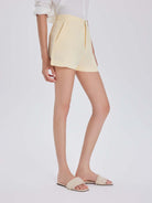  100% Linen Shorts With An Elastic Back Waist