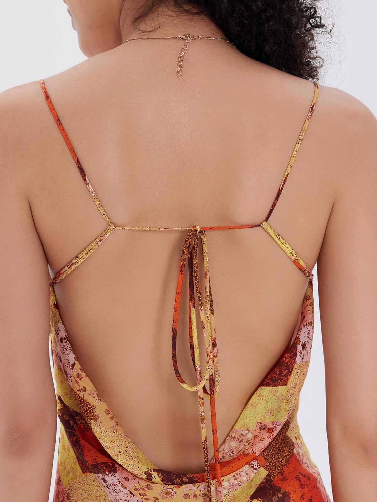 Printed Strappy Maxi Dress