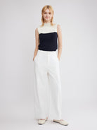 ASOBIO 100% Cotton Barrel-Leg Pants
