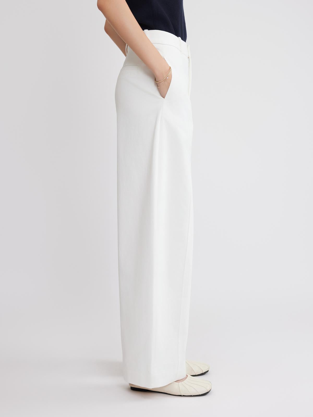 ASOBIO 100% Cotton Barrel-Leg Pants