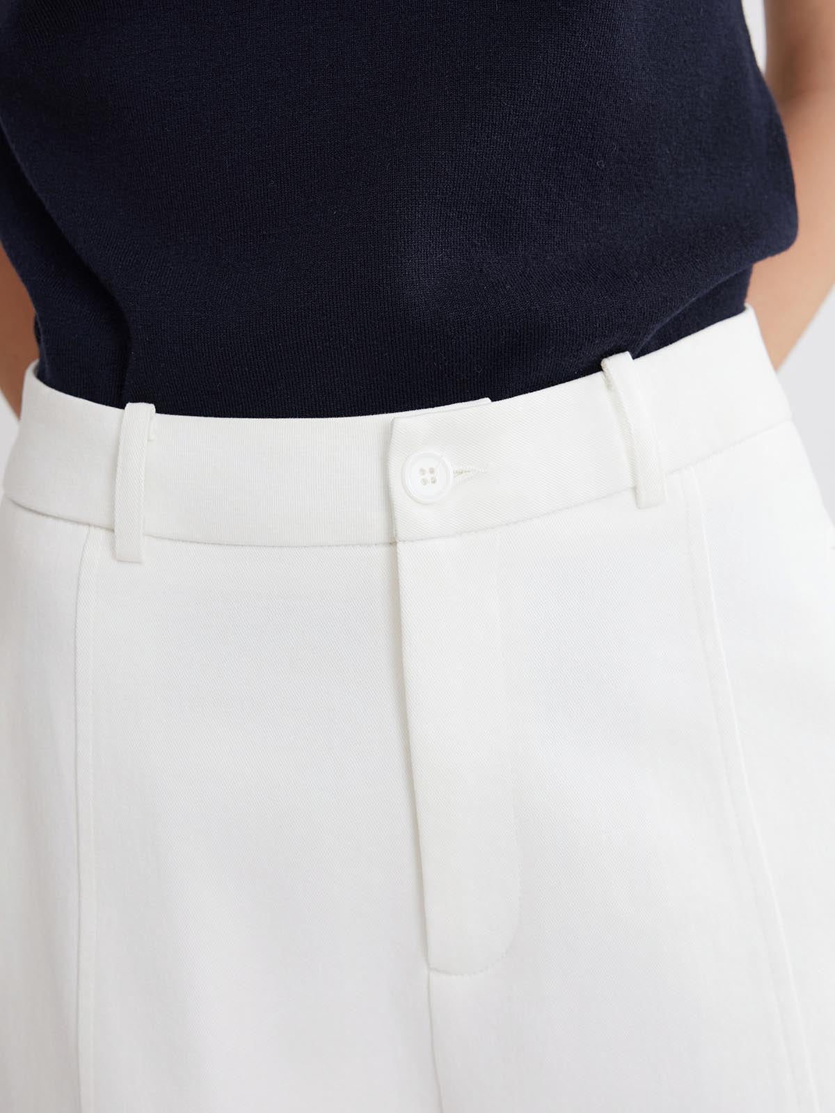 ASOBIO 100% Cotton Barrel-Leg Pants