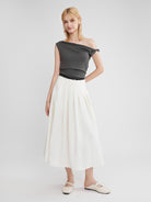 ASOBIO Lyocell Flowing Midi Skirt