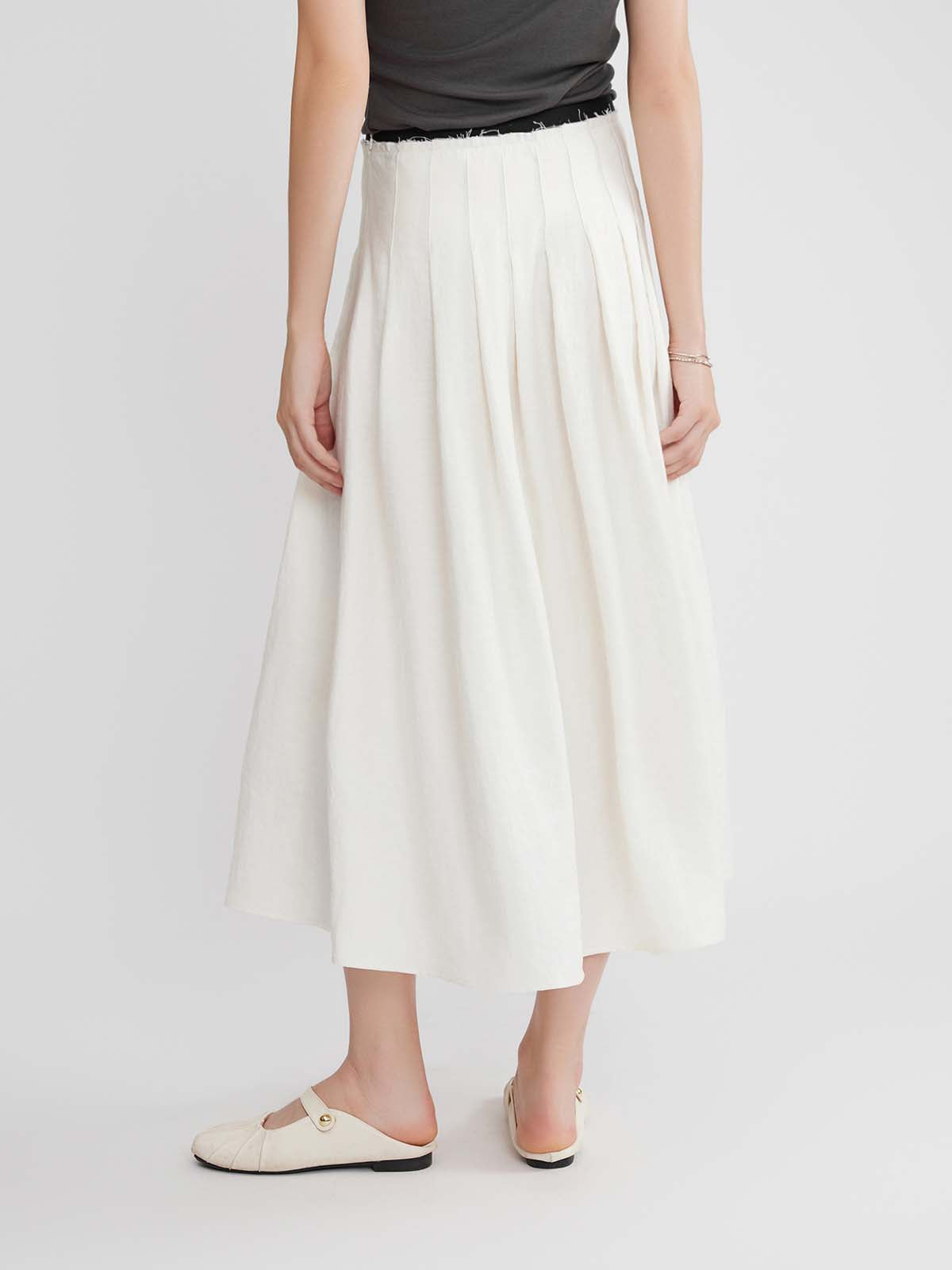 ASOBIO Lyocell Flowing Midi Skirt