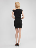 ASOBIO Twist Asymmetric Knit Dress