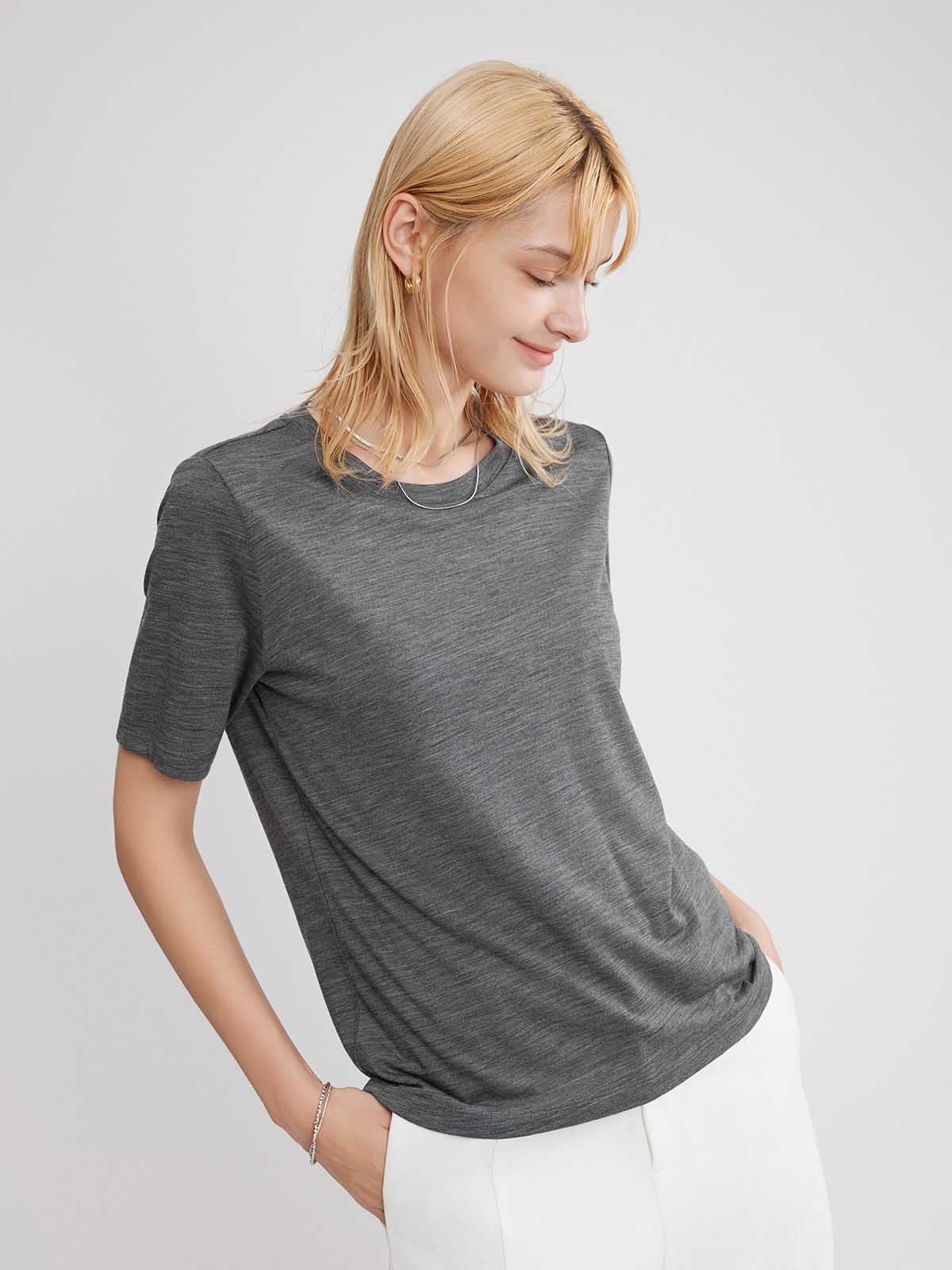 ASOBIO 100% Wool Crewneck Tee