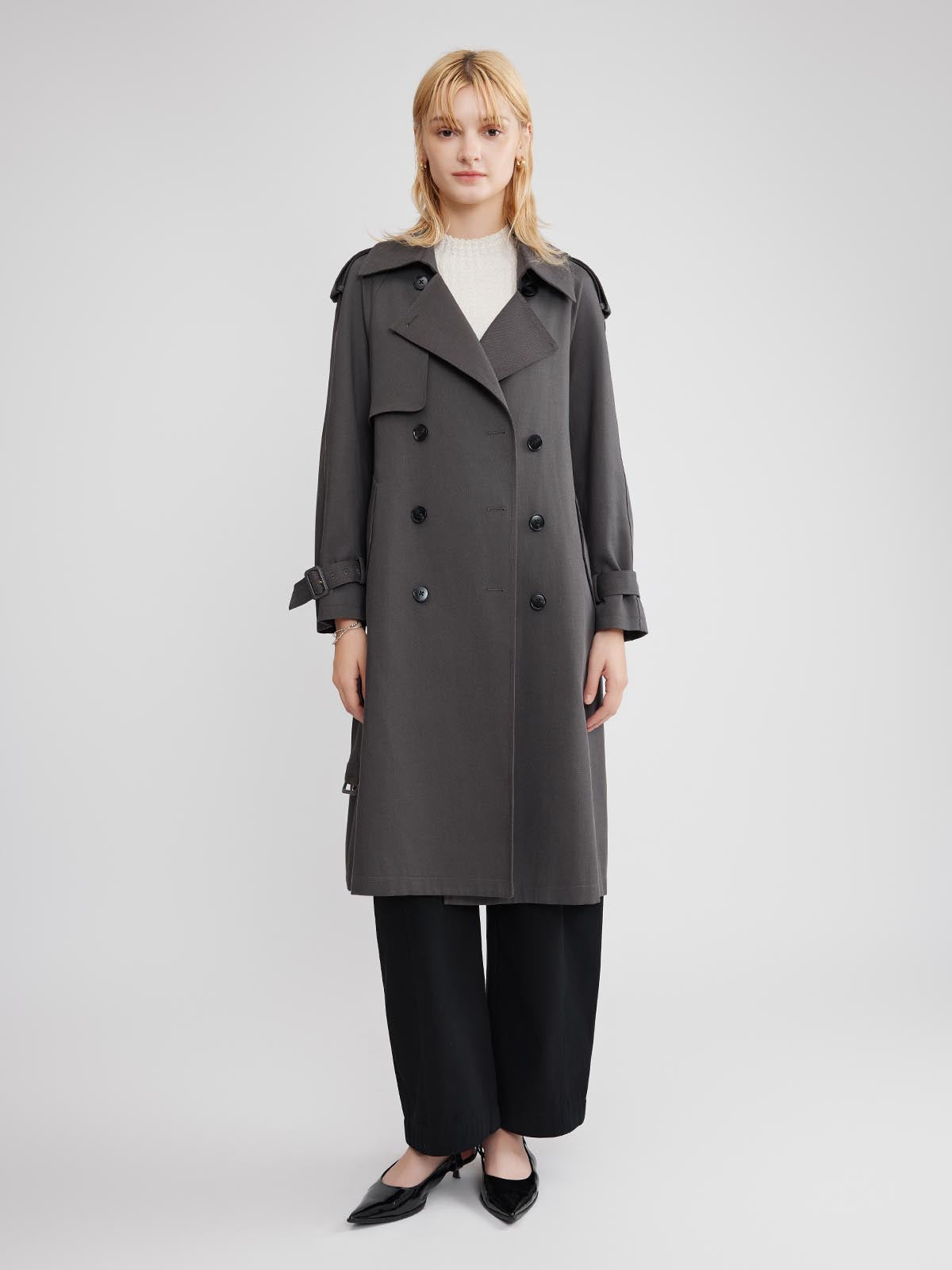 ASOBIO Relaxed-Fit Cotton Twill Trench Coat