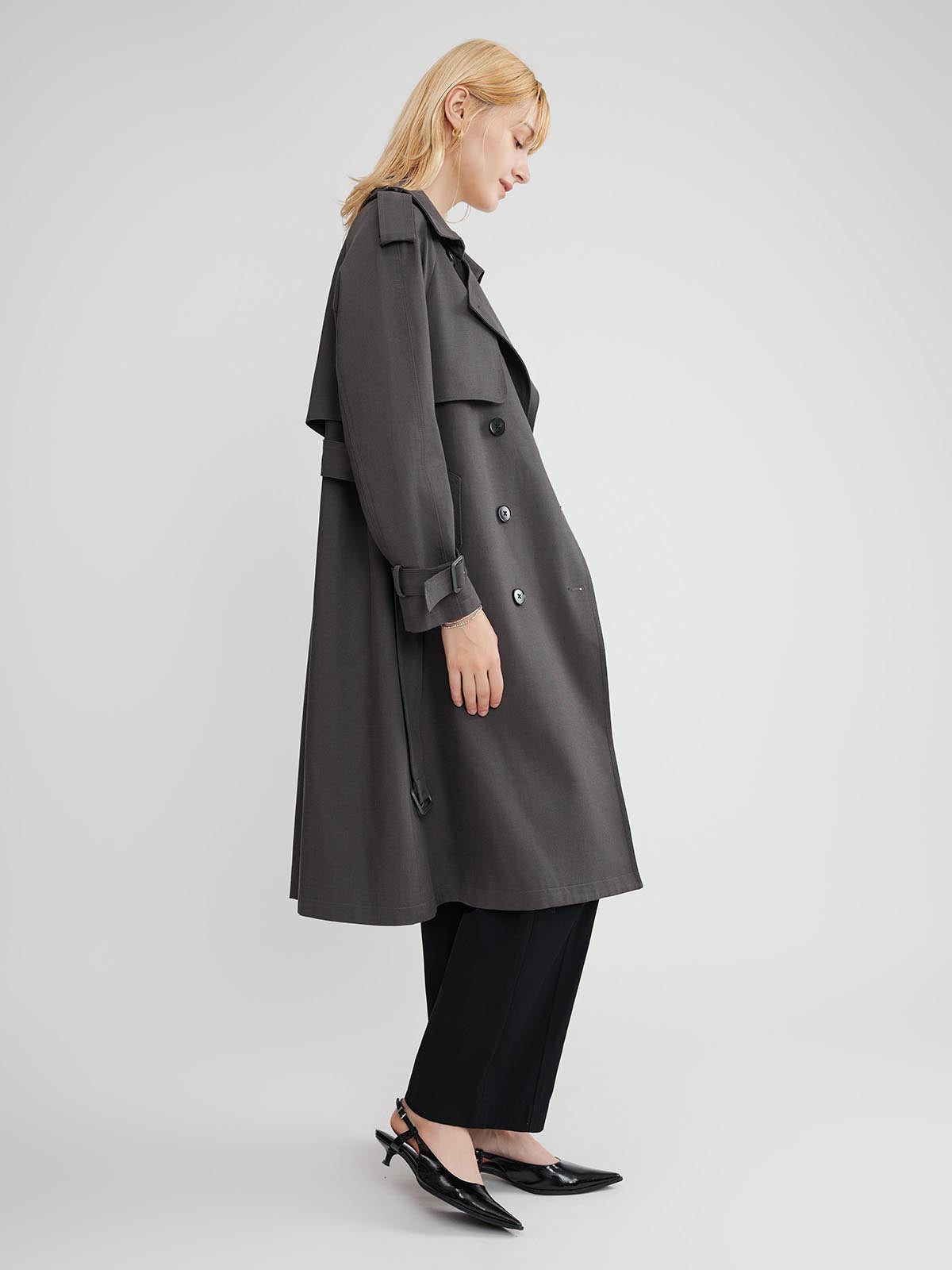 ASOBIO Relaxed-Fit Cotton Twill Trench Coat