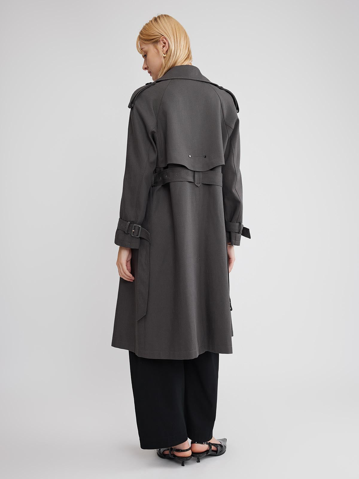 ASOBIO Relaxed-Fit Cotton Twill Trench Coat