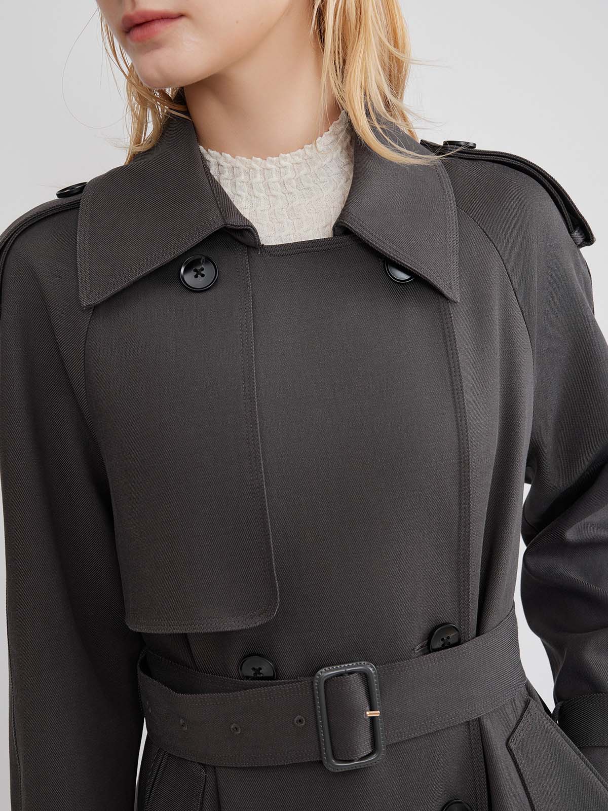 ASOBIO Relaxed-Fit Cotton Twill Trench Coat