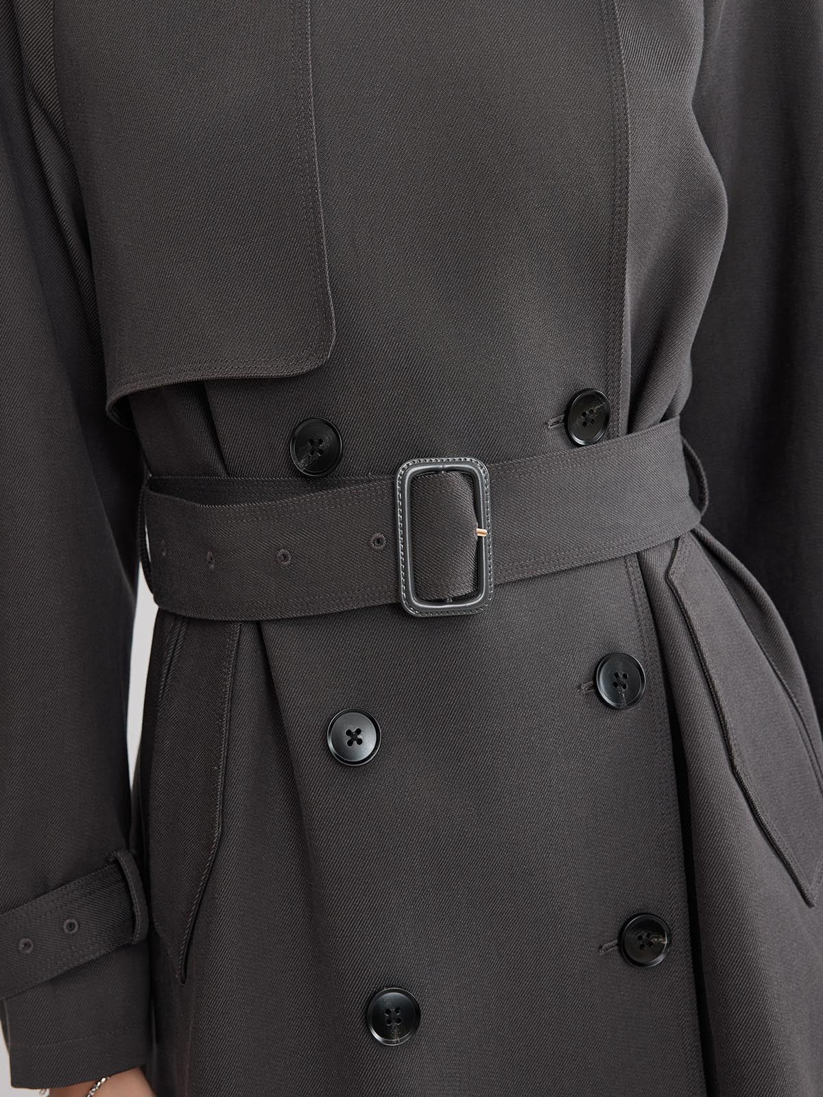 ASOBIO Relaxed-Fit Cotton Twill Trench Coat