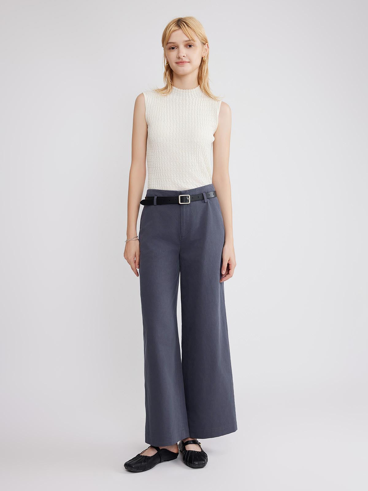 ASOBIO Twill Straight-Leg Pant