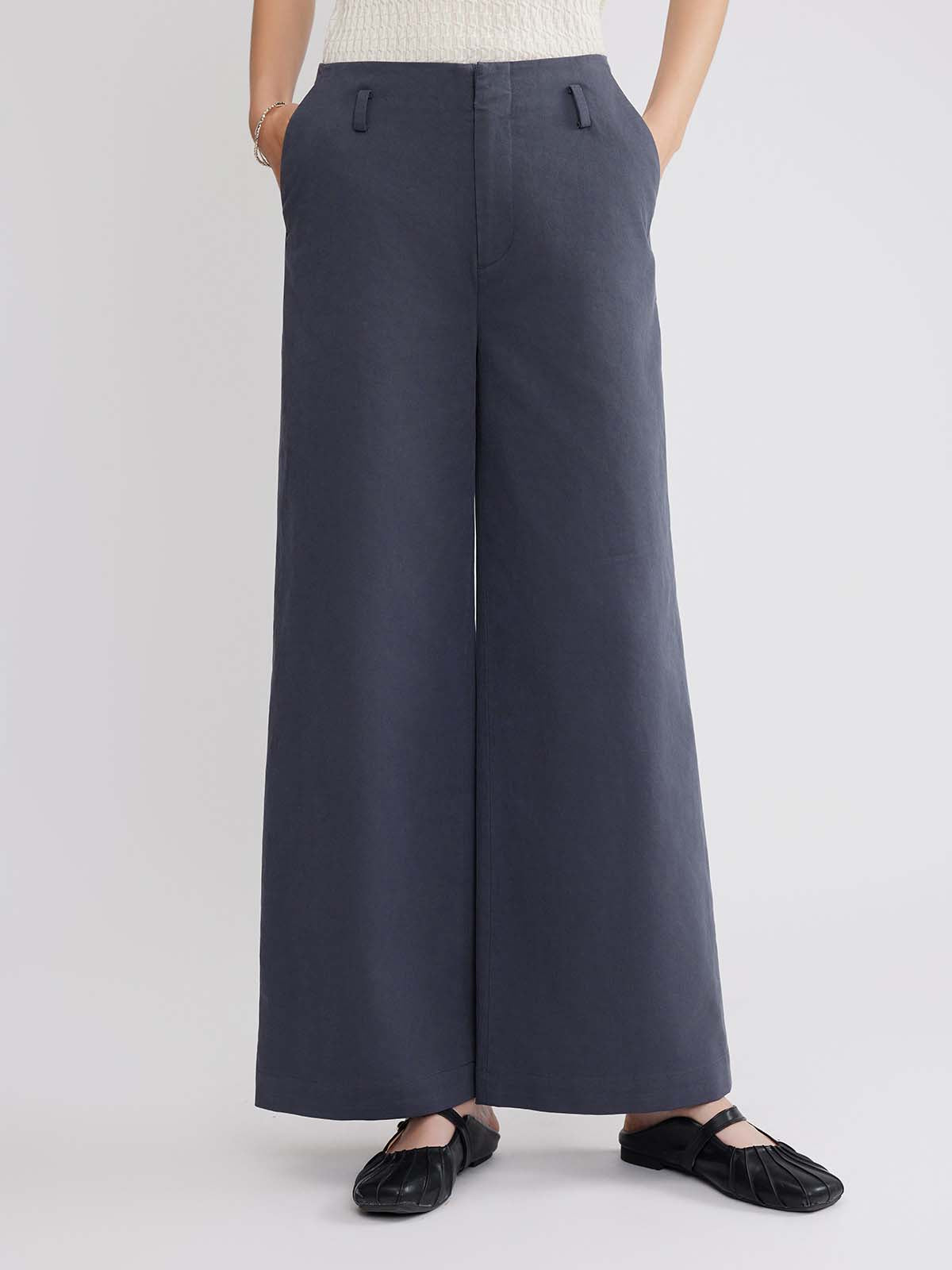 ASOBIO Twill Straight-Leg Pant